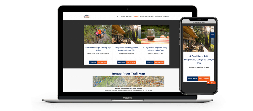 Morrisons Rogue Wilderness Adventures website hiking page